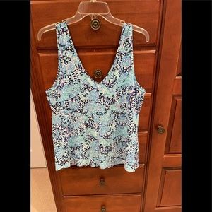 LILLY PULITZER COTTON TANK TOP SIZE L